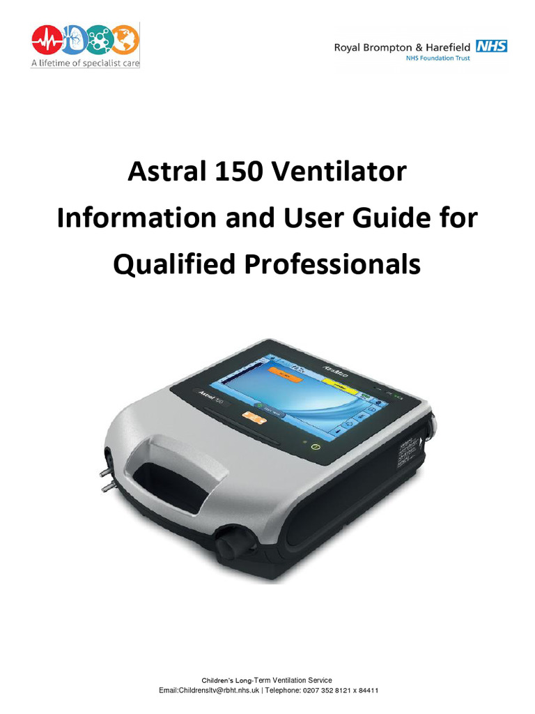 Astral 150 Ventilator Info and User Guide For Professionals v6 PDF