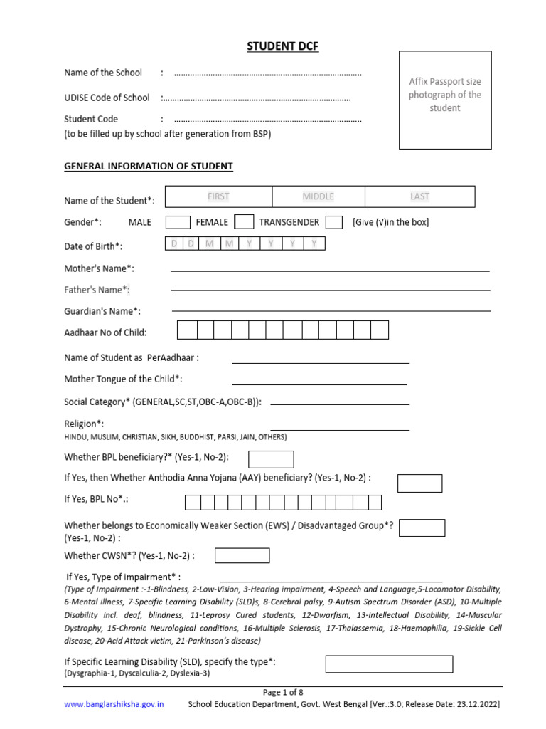 Student DCF Form Overview 2023 | PDF | Vocational Education ...
