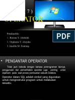 Operator (Kelompok 7)