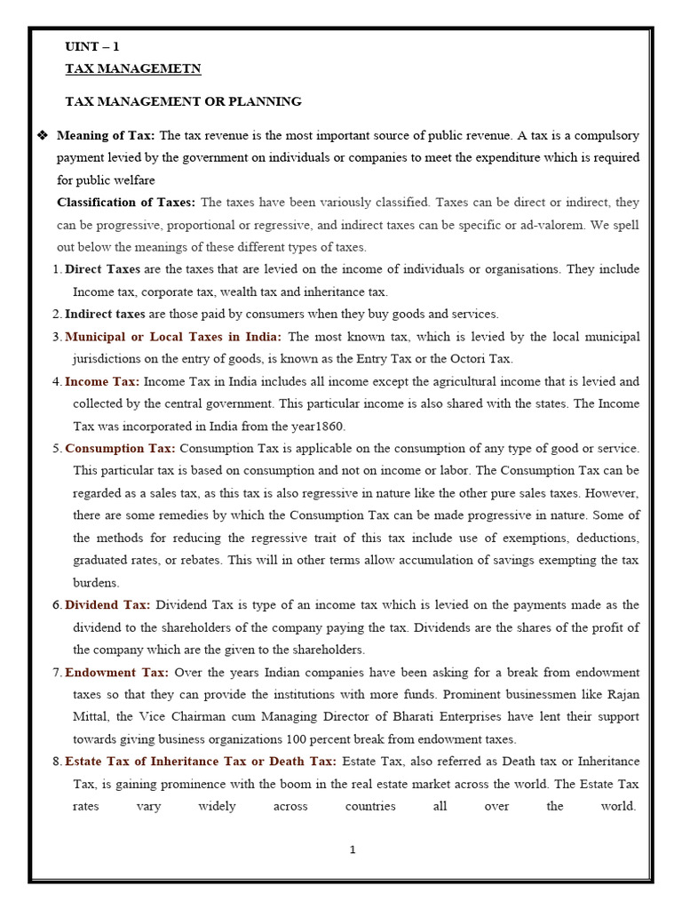 Overview of Tax Management Principles | PDF | Taxes | Indirect Tax