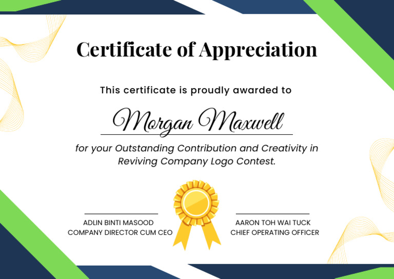 Blue simple achievement certificate pdf