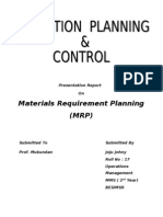 Joju - OPC - Materials Requirement Planning