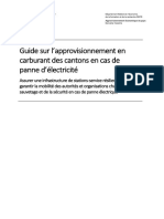 Guide Sur L'approvisionnement en Carburant Des Cantons en Cas de Panne D'électricité