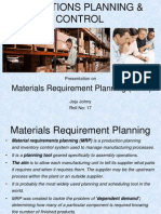 Joju Johny- Materials Requirement Planning