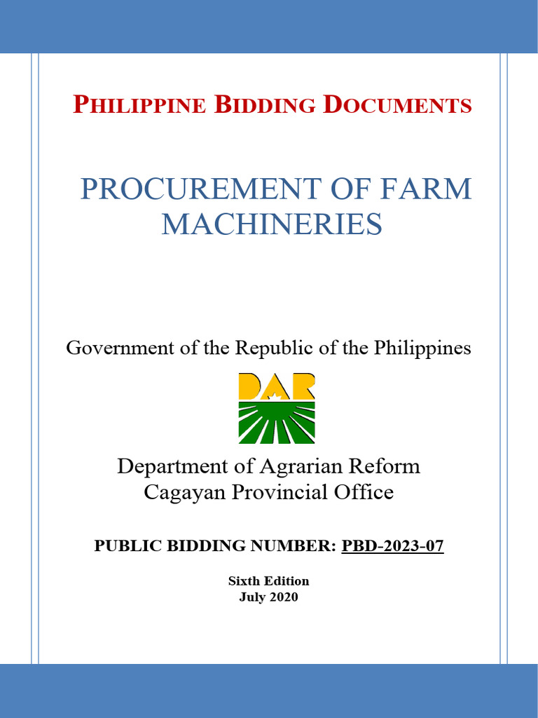 Farm Machinery Procurement Guide | PDF | Procurement | Economies