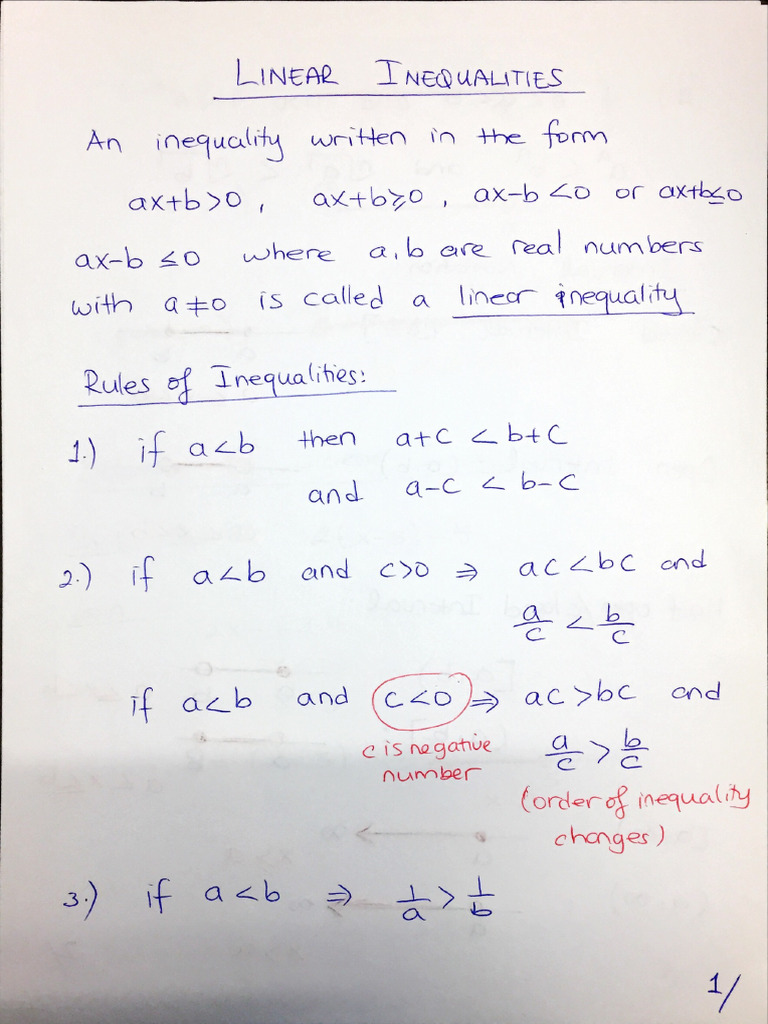 Linear Quadratic Inequalities | PDF