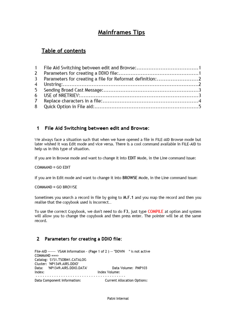 Mainframes Tips | PDF | Computer Science | Software Engineering