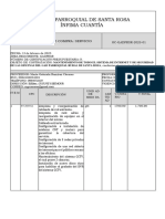 Gad Parroquial de Santa Rosa Ínfima Cuantía: No de Orden de Compra: Servicio