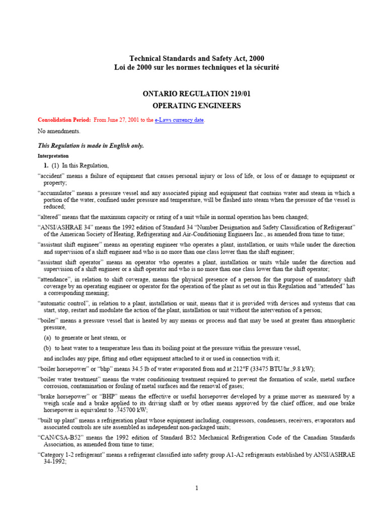 Operating Engineers Regulation, Ontario Regulation 21901 PDF