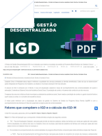 IGD - Índice de Gestão Descentralizada - Ministério Do Desenvolvimento e Assistência Social, Família e Combate À Fome