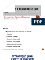 3 IntroducaoJava-Sintaxe EstruturaDecisao