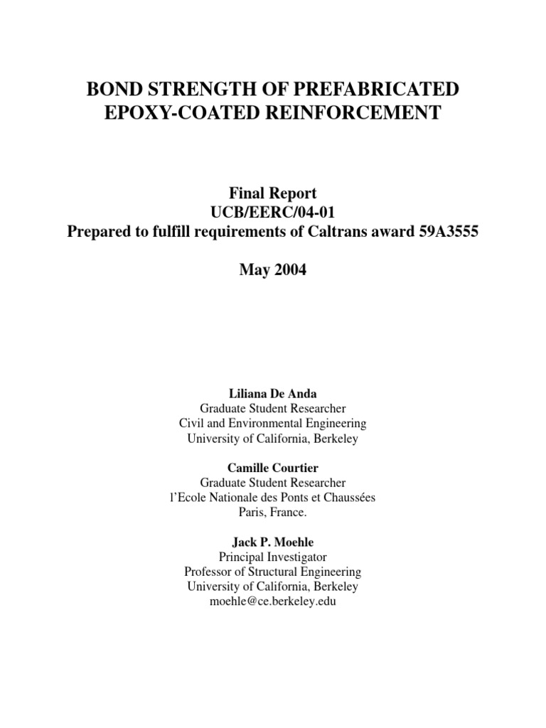 Epoxy Coating Impact on Bond Strength | PDF | Strength Of Materials ...