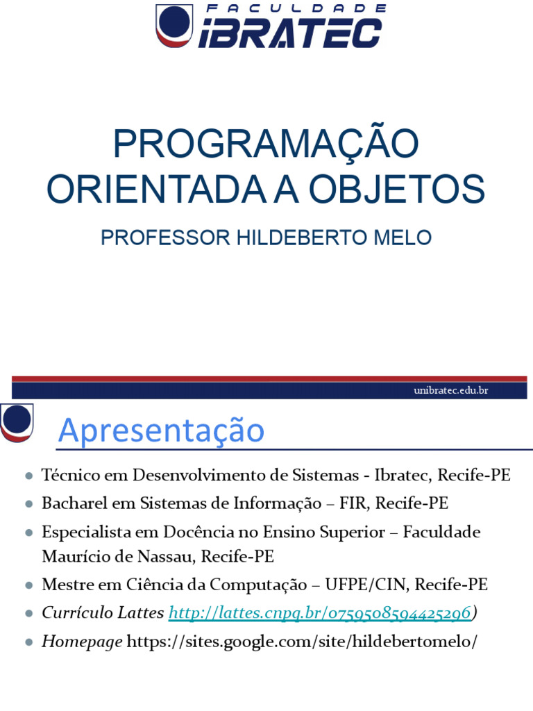 Programação Orientada a Objetos em Java | PDF | Programação orientada a ...