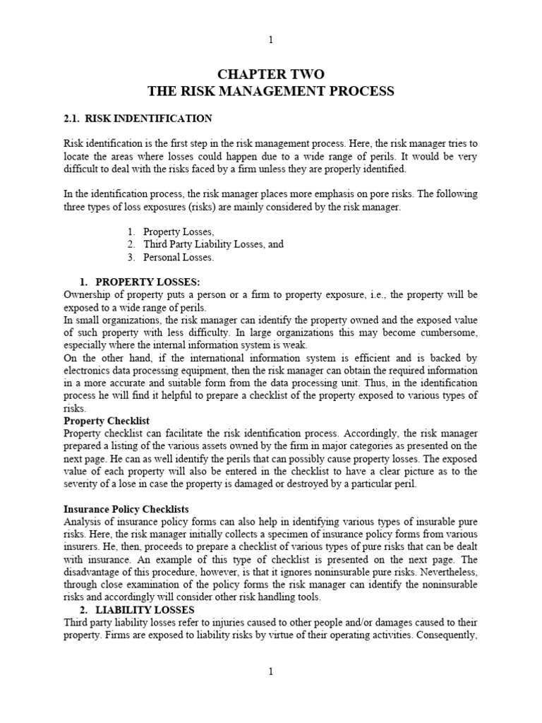 CHAPTER TWO - Risk Edited | PDF | Product Liability | Risk