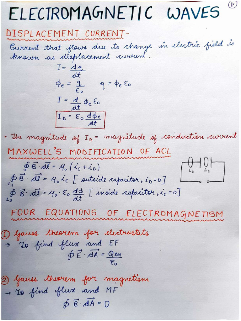 Em Waves Notes Cbse Middle East | PDF