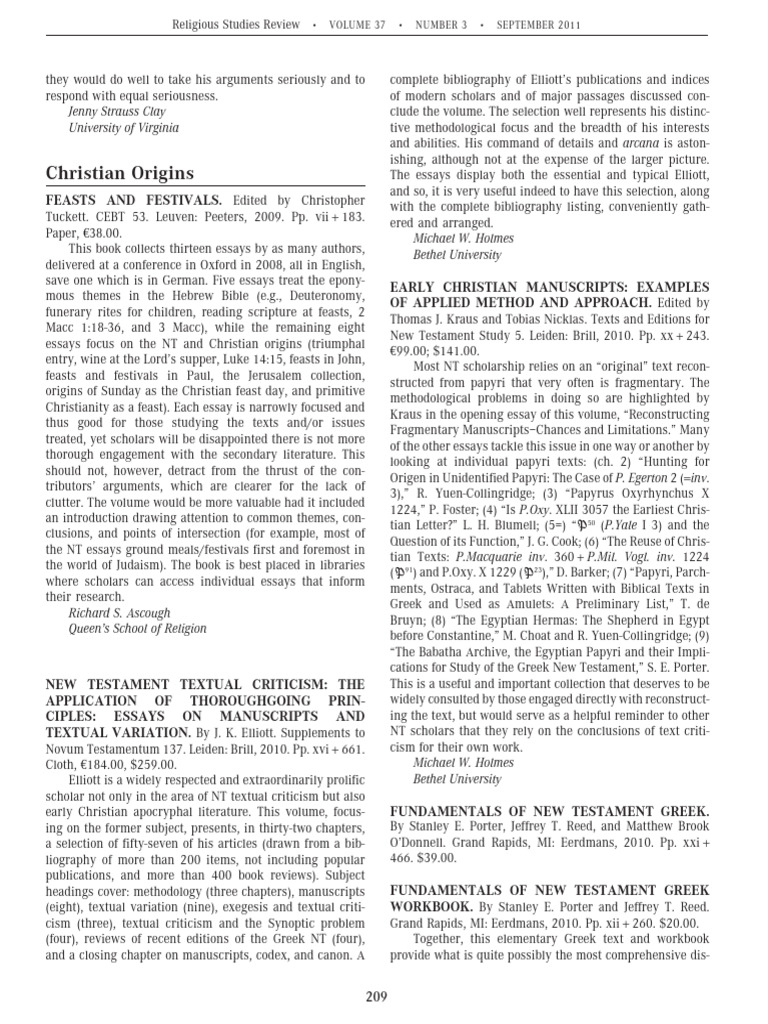 New Testament Textual Criticism The Appl Pdf Gospel Of John Paul