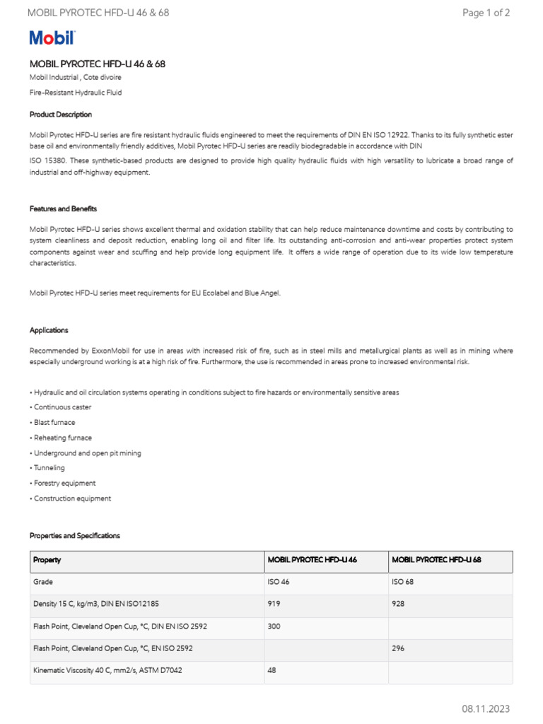 Eu XX Mobil Pyrotec HFD U 46 68 | PDF | Physical Sciences | Secondary ...