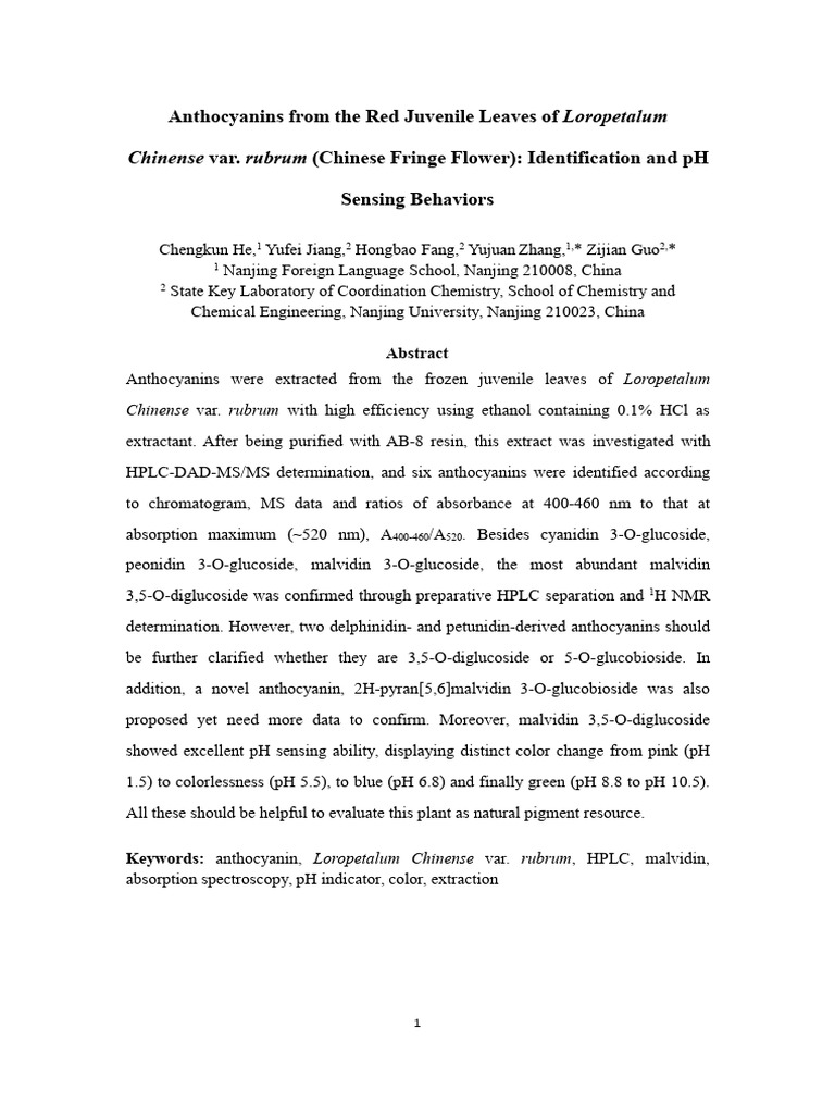 anthocyanins-from-the-red-juvenile-leaves-of-loropetalum-chinense-var