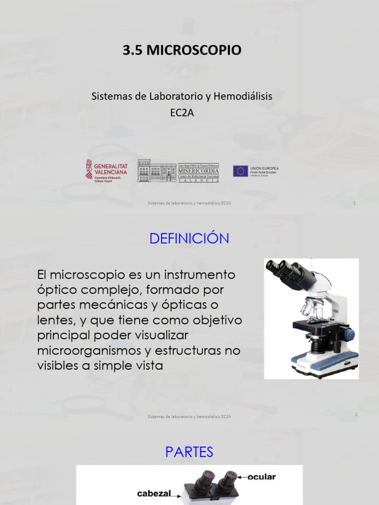 Partes y Tipos de Microscopios | PDF | Microscopio de efecto túnel ...