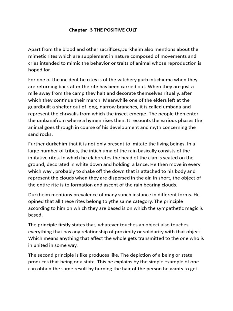 Mimetic Rites in Durkheim's Theory | PDF | Rituals | Émile Durkheim