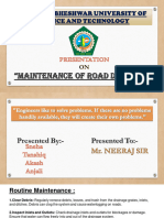 Presentation ON: "Maintenance of Road Drainage