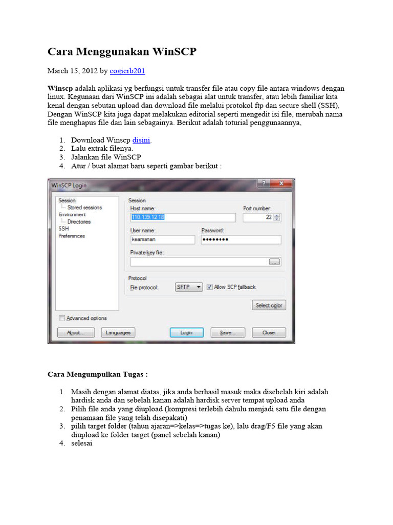 Cara Menggunakan WinSCP | PDF | Seni | Komputer