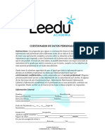 Cuestionario de Datos Personales Leedu