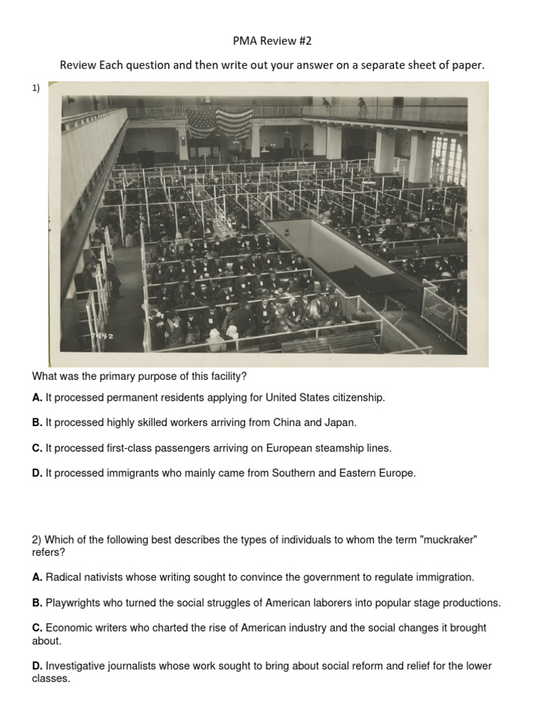 PMA+Review+#2+crm+1 6 2 4+ | PDF | Immigration | Progressive Era
