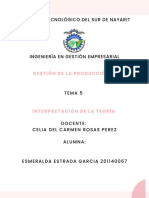 Interpretación de La Teoria-Tema 5-Gestión de La Producción