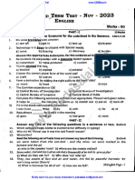 10th English 2nd Mid Term Exam 2023 Question Paper Thiruvannamalai District PDF Download
