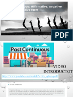 PAST CONTINUOUS o PROFRESSIVE