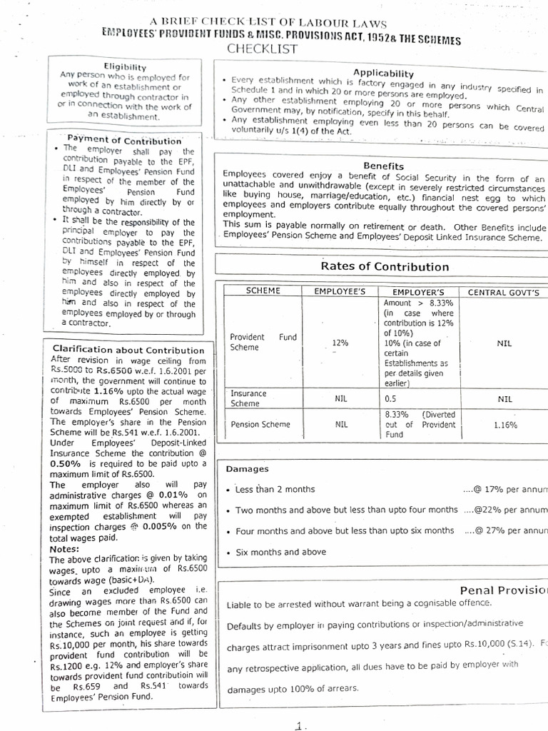 Labour Law Pdf Employment Pension