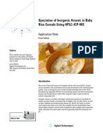 5991-2568EN Speciation of Ias in Baby Rice Cereals Using HPLC-ICP-MS