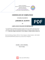 Certificate ALONTO