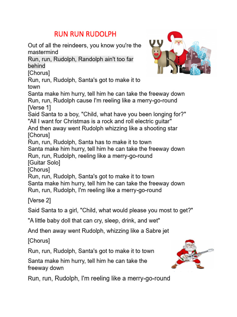 Who Wrote Run Rudolph Run? | Cover versions of Run Rudolph Run by Chuck ...