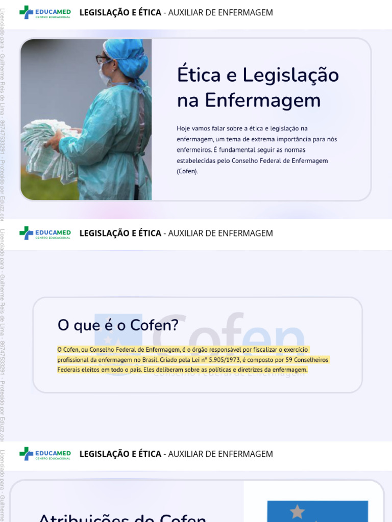 Aula 03 Etica e Legislacao Na Enfermagem | PDF | Carreira e Crescimento