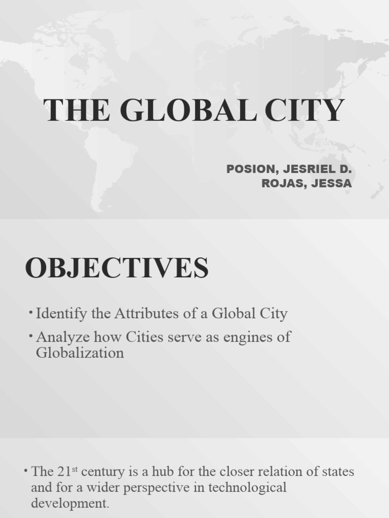 The Global City PDF Globalization Economies