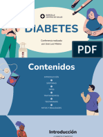 Presentación de Medicina Diabetes Ilustrado Azul