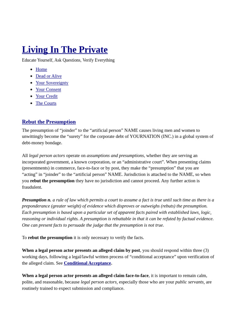 Rebutting Legal Presumptions Guide | PDF | Trust Law | Trustee