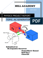 Physics Class12 Project Report Cbse 2020 2021 On Topic Ac Generator