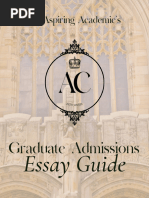 Graduate Admissions Essay Guide