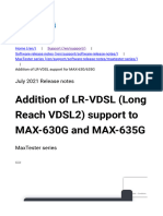 Addition of LR-VDSL Support For MAX-630 - 635G - July 2021 - Software Release Notes - EXFO