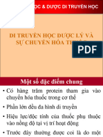 Di Truyền Học Dược Lý Và Sự Chuyển Hóa Thuốc