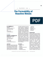 The Formability of Reactive Metals