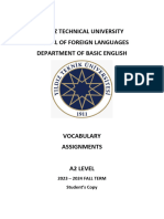 2023-2024 Fall A2 Vocabulary Assignments SC