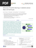 Advances of Machine Learning in Materials Science: Ideas and Techniques