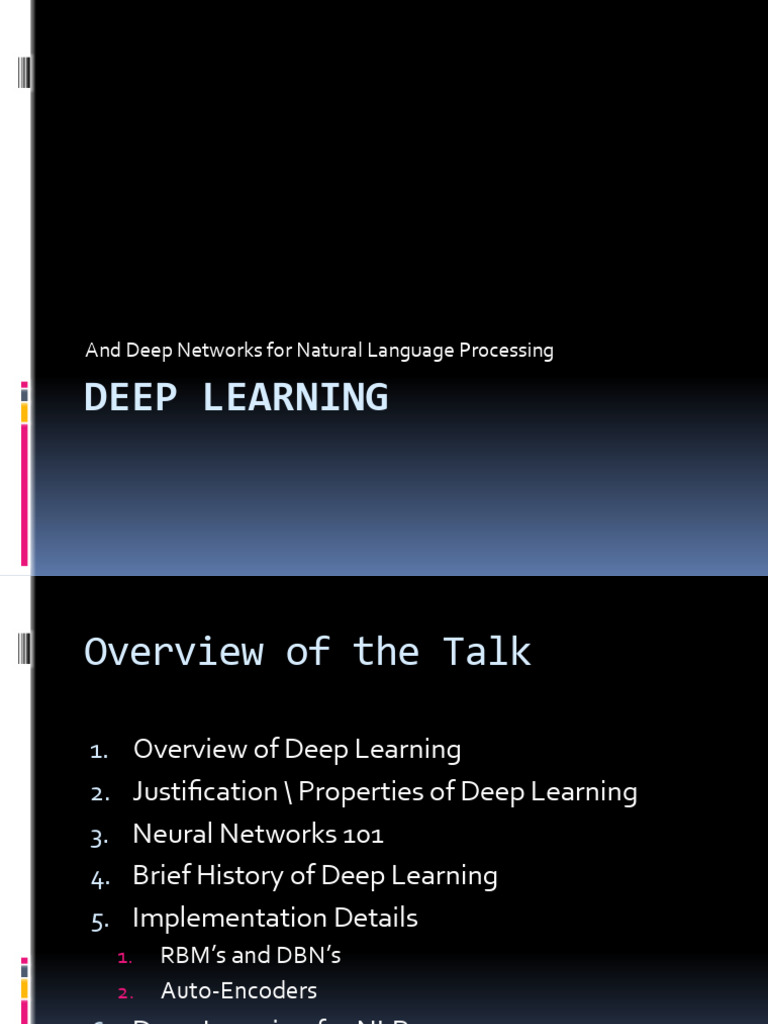 Deep Learning for Natural Language Processing | PDF | Deep Learning ...