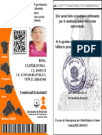 Este Carnet Debe Ser Portado Visiblemente Por El Estudiante Dentro Del Recinto Universitario