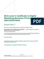 BCS Level 3 Certificate in Digital Marketing Business Principles Sample Paper A V2.1