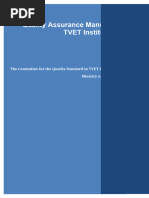 TVET Quality Assurance Manual in English